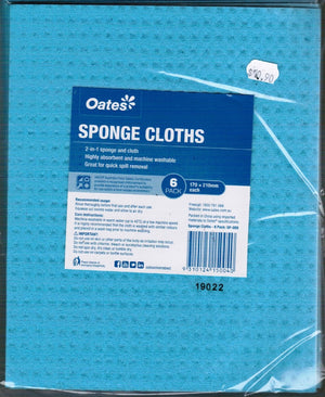 Oates Sponge Cloths 6PK