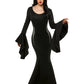 Morticia Deluxe Costume Wednesday Adult 1000325