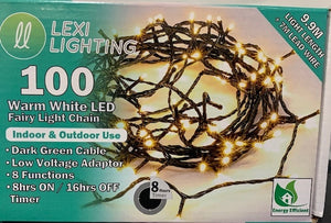 100 Warm White Led Fairy Light Chain