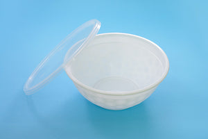 Clear Round Plastic Honeycomb Bowls And Lids 1050ML