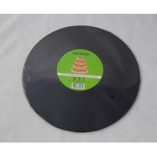 10" Black foil Standard Round Cake Board