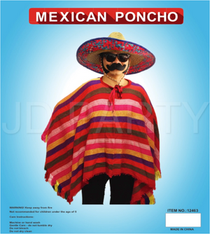 Mexican Poncho Adult Fiesta