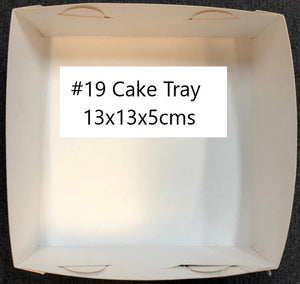 Cake Trays #19-Double Sided White Cardboard