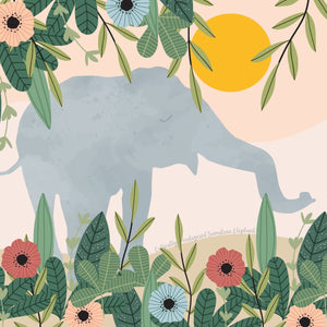 Paper+design sumatran elephant  napkins