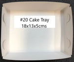 Cake Trays #20 Double Sided White Cardboard