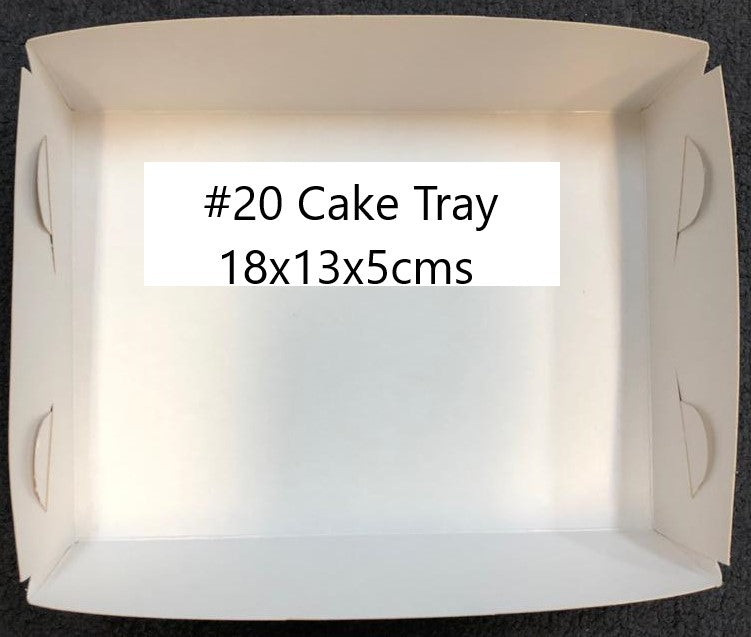 Cake Trays #20 Double Sided White Cardboard