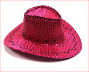 Deluxe Sequin Cowboy Hat Hot Pink