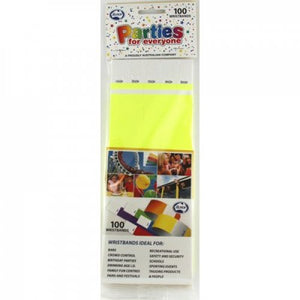 Wristband Fluro Yellow Tyvek