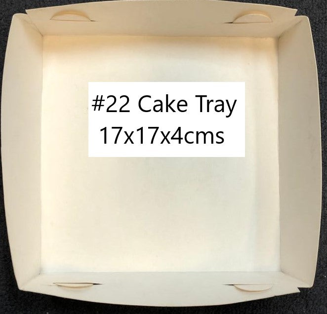 Cake Trays #22 Double Sided White Cardboard