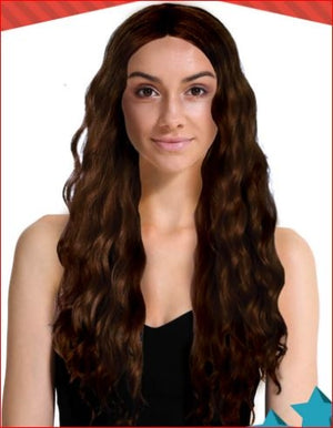 Extra Long Wavy Wig Brown