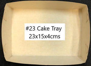 Cake Trays #23 Double Sided White Cardboard