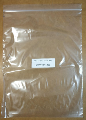 Resealable Ziploc Bags 230X305mm