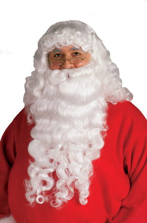 Santa Plush Beard & Wig Set - Adult