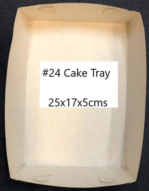 Cake Trays #24 Double Sided White Cardboard