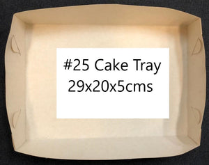 Cake Trays #25 Double Sided White Cardboard