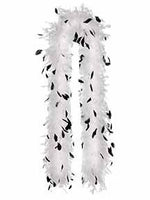 Feather Boa Black and White