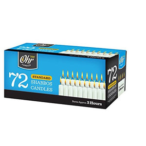 Ohr Shabbat Candles 3hr 72 Pack