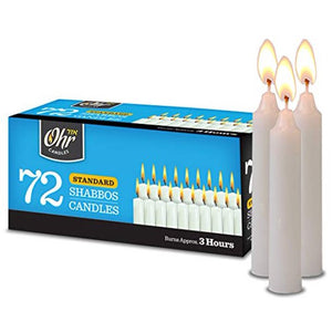 Ohr Shabbat Candles 3hr 72 Pack