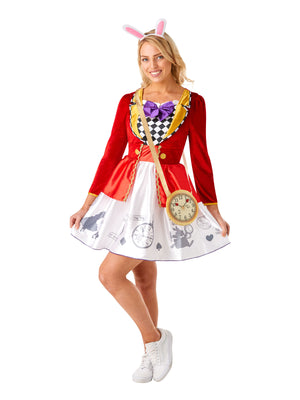 White Rabbit Alice In Wonderland Ladies Costume, Adult