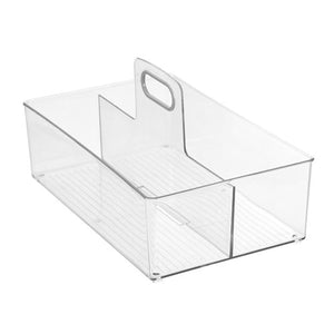 Acrylic Plastic Caddy 2 Compartment Tray