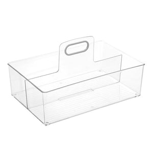 Acrylic Plastic Caddy 2 Compartment Tray