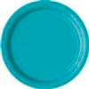 Carribbean Teal Round Paper Plates 17.1cm