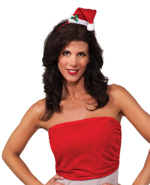 Santa Hat Mini  - Velour - Adult