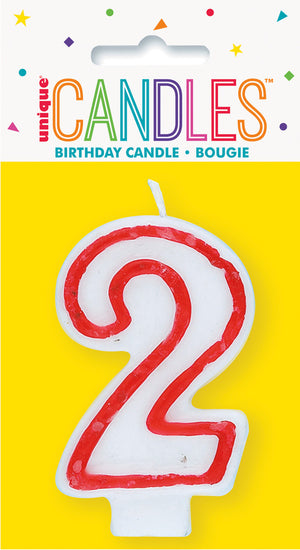 #2 Numeral Birthday Candle