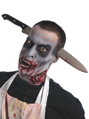 Zombie Kitchen Knife Through Head Accessory