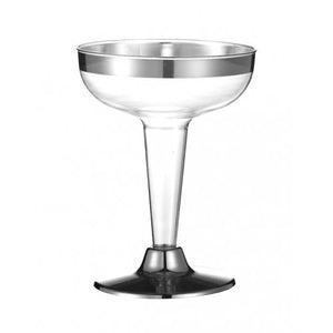 Silver Rim Cocktail Glasses 100ML BOX12