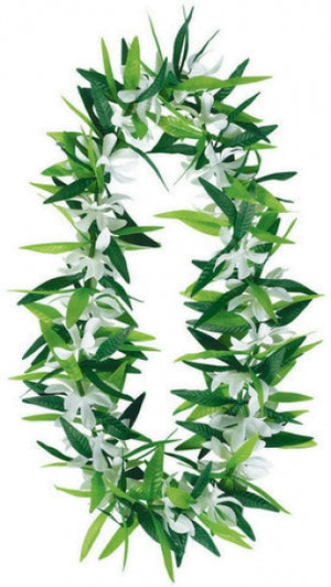 Green Leaf Leis With Flowers