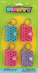 Sequin Notebook Keyring