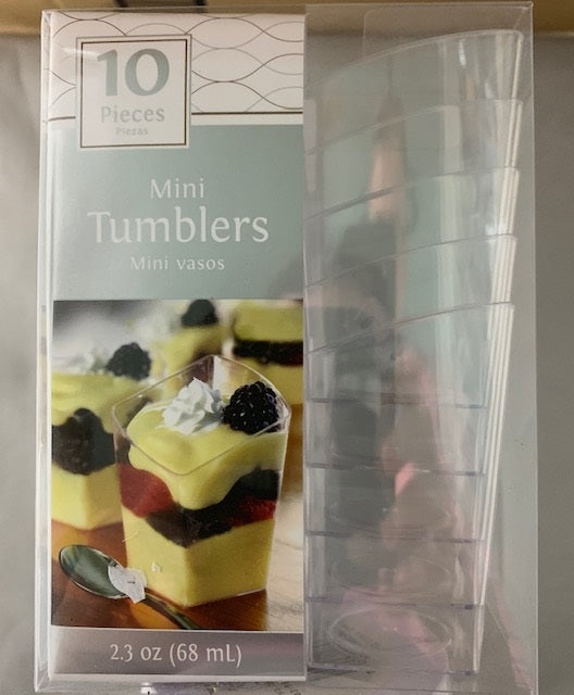 Mini Catering Slanted Tumblers Clear 