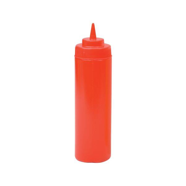 Clear Plastic Squeeze Bottle 708ml- Red