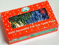 1000  Decorative Frill 7cm Tooth Picks