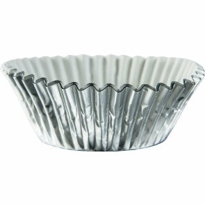 Mini Baking Cups Metallic Silver 3cm