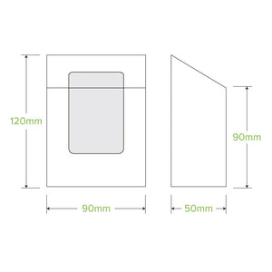 Biopak Wrap Wedge With Window