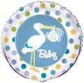 Baby Boy Stork Foil Balloons