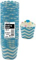 Chevron Powder Blue Paper Baking Cups