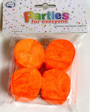 Orange Streamers 4pk