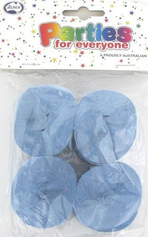 Baby Blue Streamers 4pk