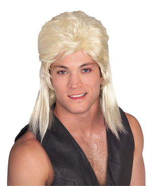 Mullet Blonde Wig - Adult