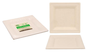 Eco Degradable Dinner Square Paper Plates 26.5cm 6PK