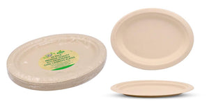 Eco Degradable Oval Paper Plates 20PK