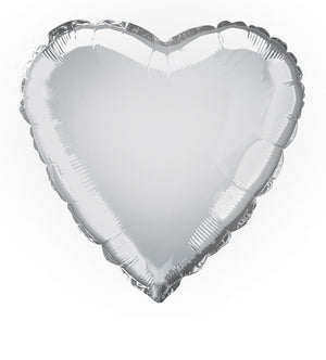 Silver Heart Foil Balloon