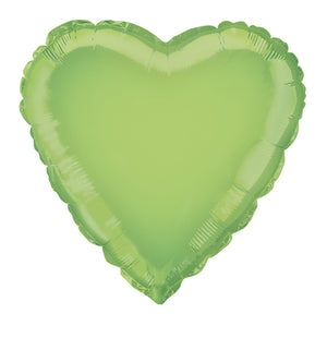 Lime Green Heart Foil Balloon