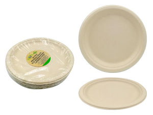 Eco Degradable Large Round Dinner Paper Plates 20PK