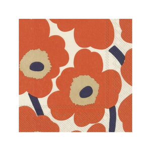 Marimekko Unikko Teracotta napkins