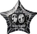 Glitz Black And Silver 90th Birthday Star Foil Balloon