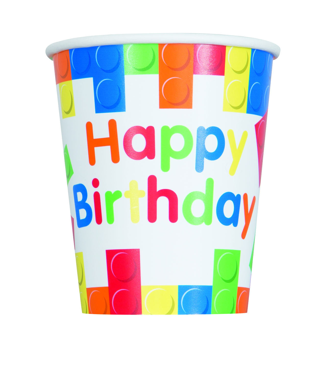 Building Blocks Birthday  Paper Cups